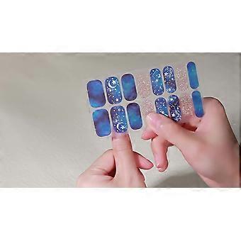 New nail polish film nail stickers 3D hot stamping shiny starry