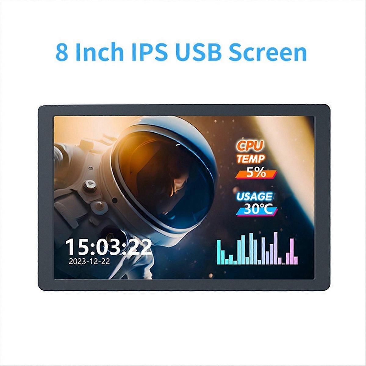 8 Zoll IPS USB-Monitor 1280x800 Typ-C LCD PC-Gehäuse Bildschirm Space Grau