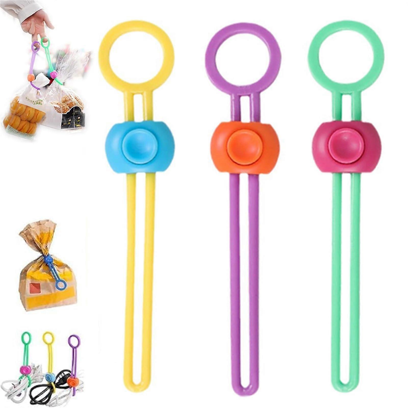 Multi Purpose Sealer Elastic Cord Organizer Cable Ties Set Detachable Sealing Ties For Sealing Food 30Pack