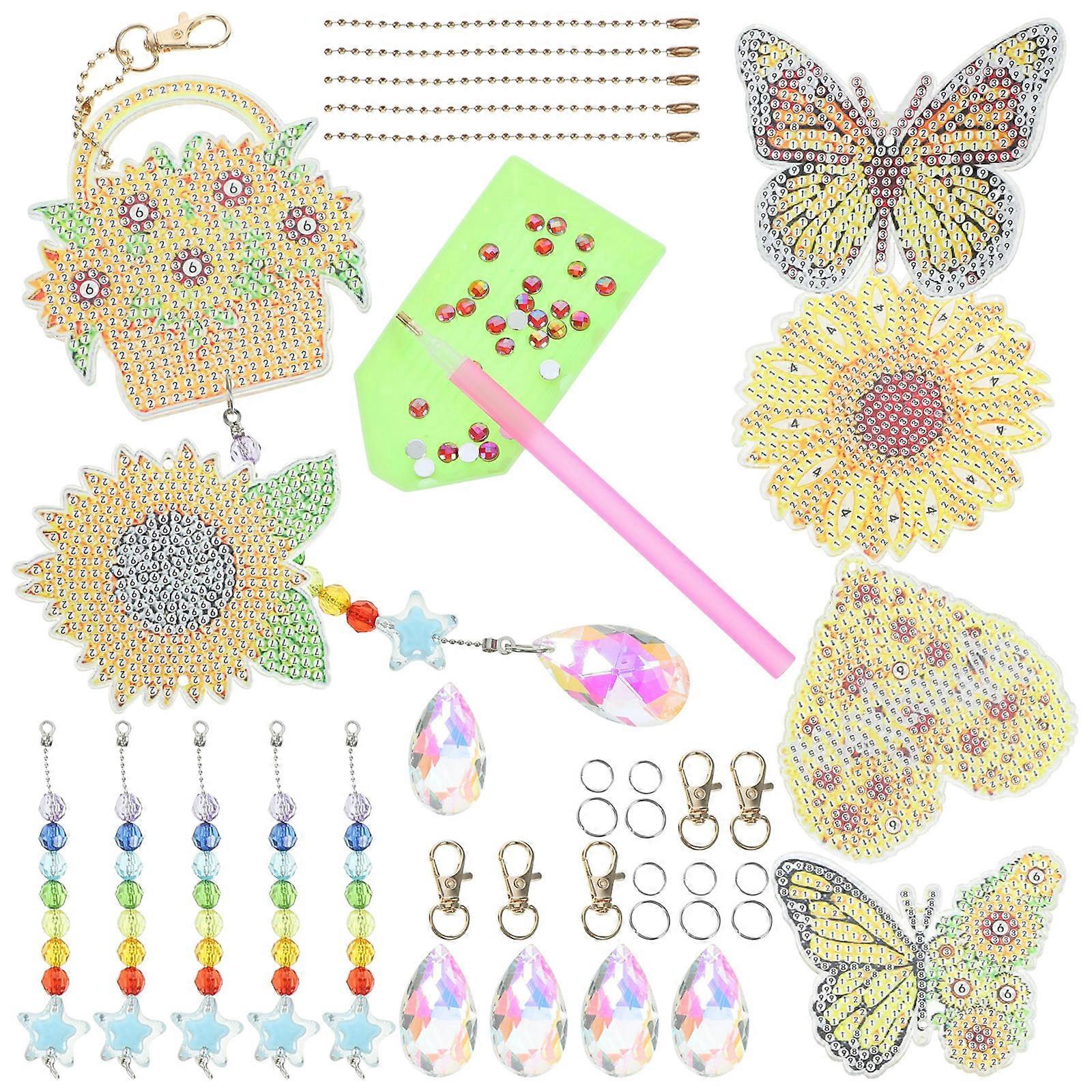 Artificial Hangings Baskets Diy Pendant For Home Decor Assorted Color 9X8CM 6Pcs