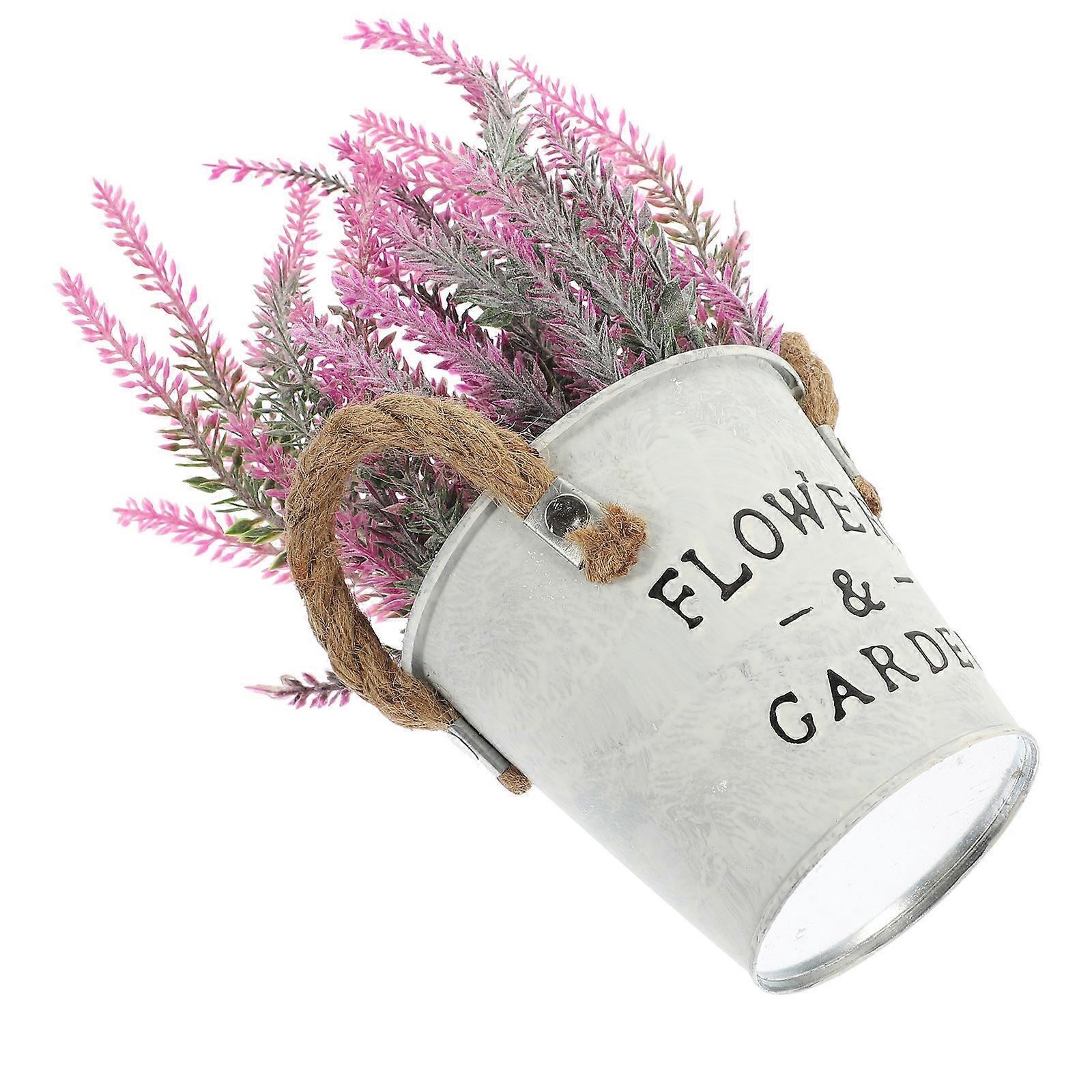 Potted Plants Artificial Decor for Office with 2Pcs Artificial Bonsai