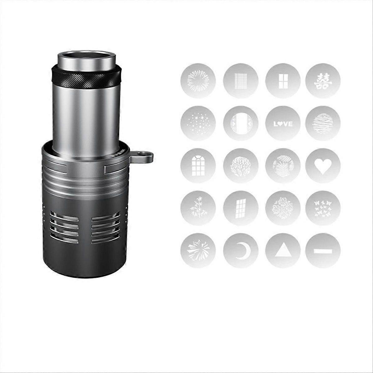 Flash Spotlight Focusing Projection Photography Spotlight Kit with 20PCS Graphics Insert for