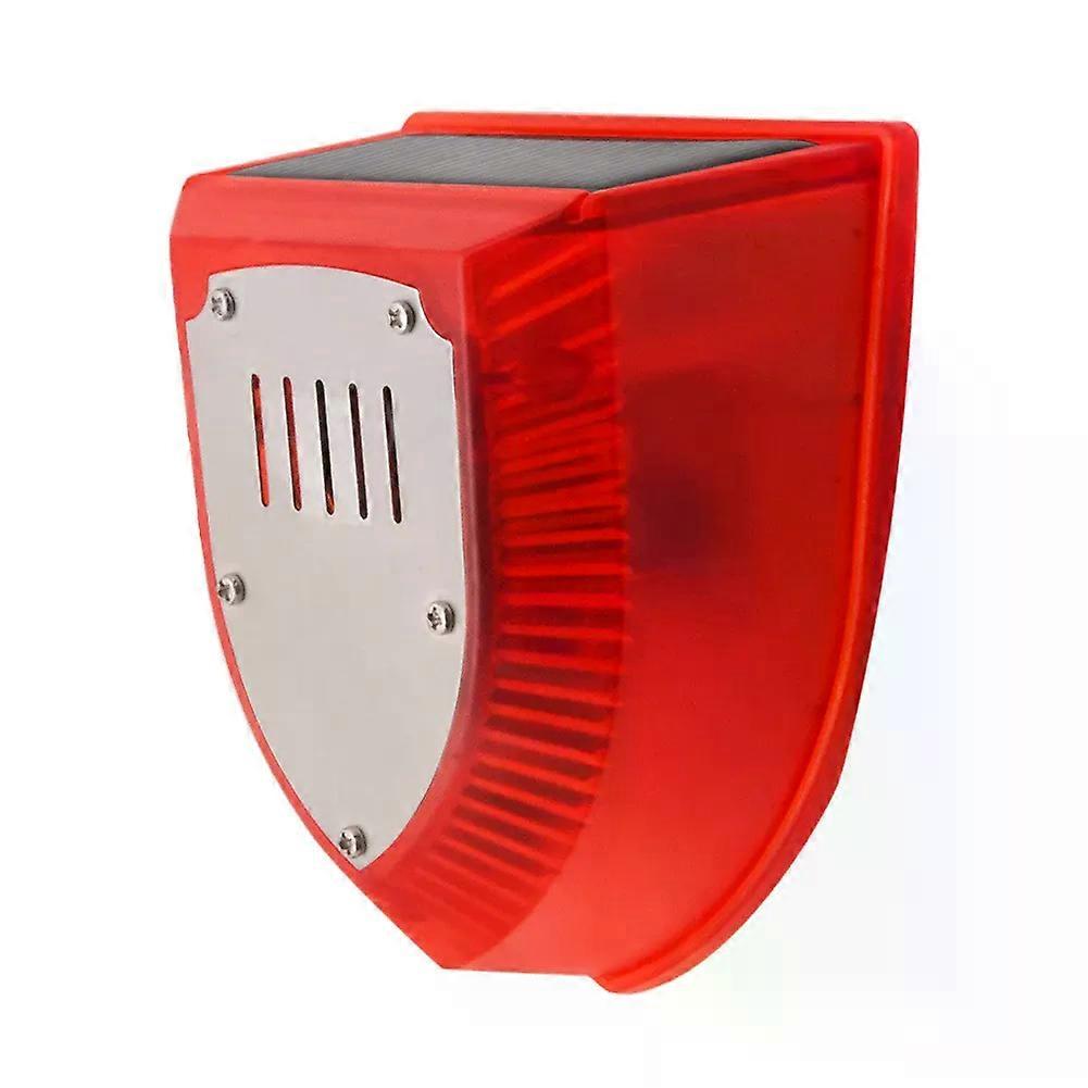 Outdoor Solar Alarm with Motion Sensor Gunshot Sounds & Dog Barking Sound & Strobe Light Security Alarm Siren for Farm Barn Yard