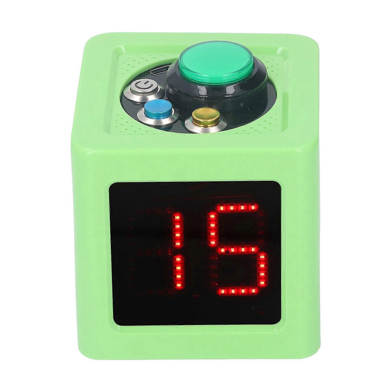 GP88(G) Cube Timer 1.4 Inch LED 4-Sided Green Digital Stopwatch