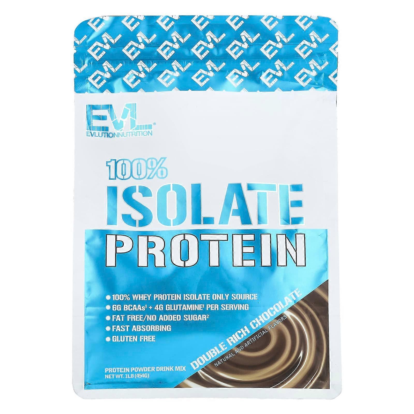 100% Isolate Protein, Double Rich Chocolate, 1 lb (454 g)
