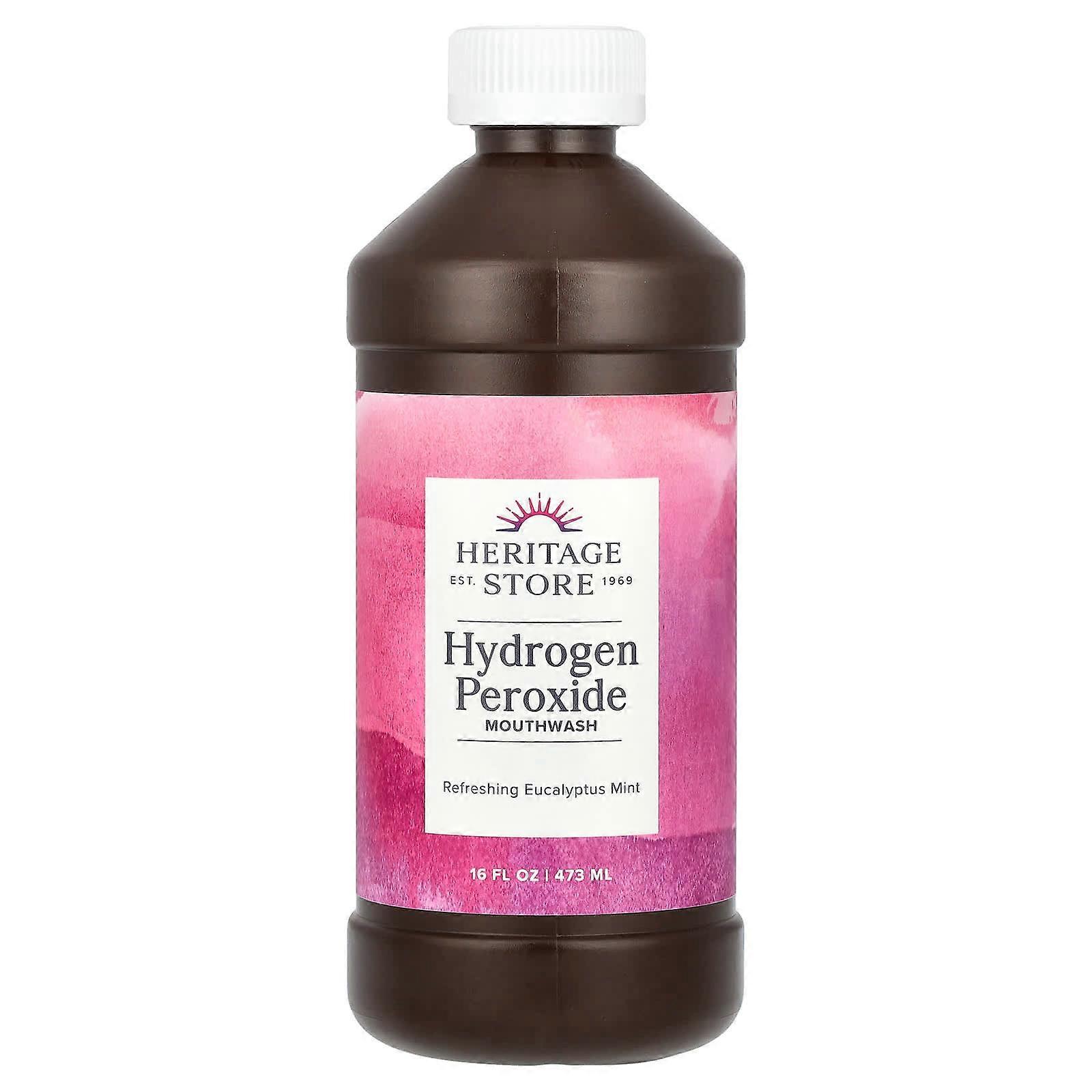 Hydrogen Peroxide Mouthwash, Refreshing Eucalyptus Mint, 16 fl oz (473 ml)