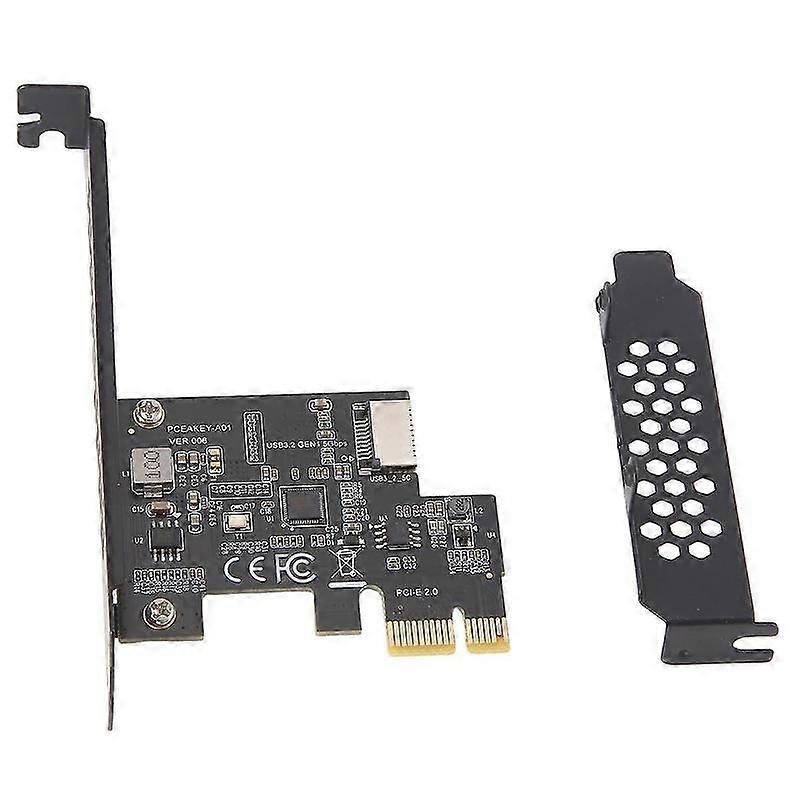 PCI-E 1X to USB 3.2 GEN1 5Gbps Type-E A-Key Expansion Card,Front Panel Type-C Interface for Desktop