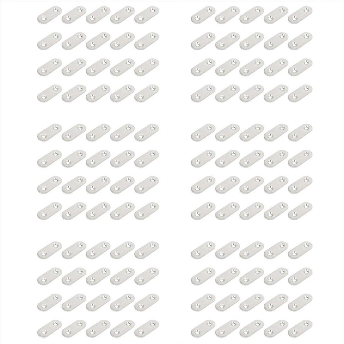 Stainless Steel Flat Bracket Straight Fixing Plates 40mm 20pcs