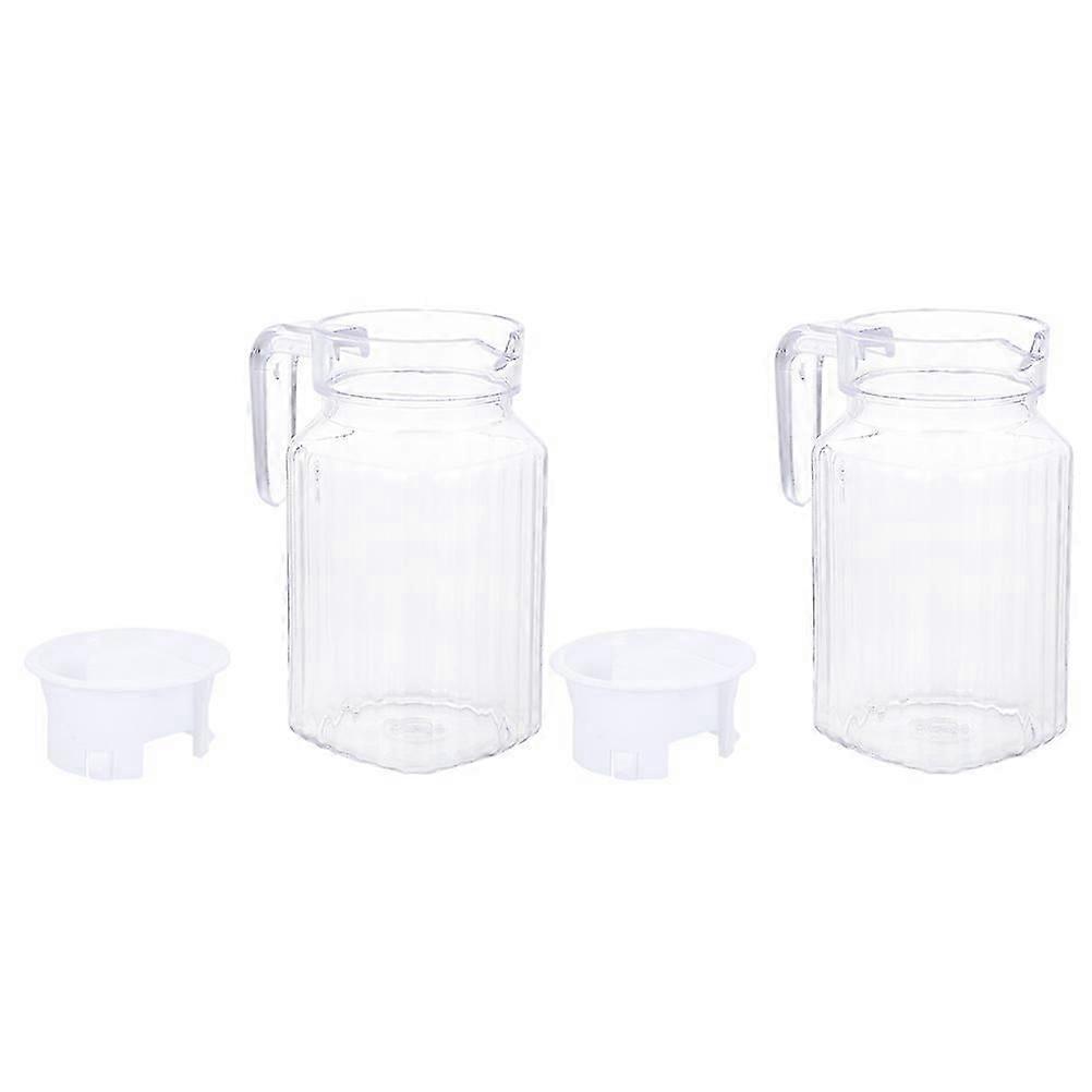 Water Pitchers With Handle Iced Tea Pitcher Family Daily Use Transparent 600ml Holding Water 2Pcs