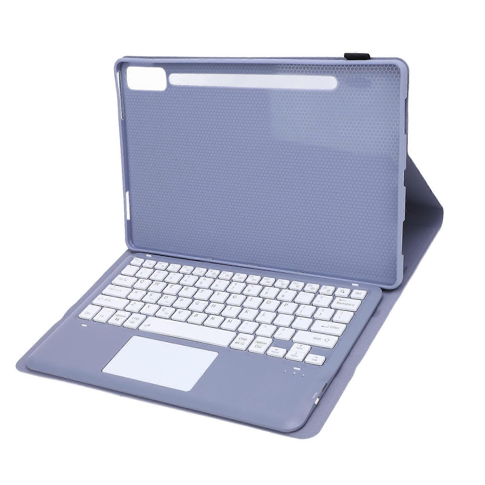 Keyboard Cover for Tab P12 Slim Lightweight 12.7Inch Tablet Protective Case Touch Bluetooth Keyboard with Pen Holder Purple 