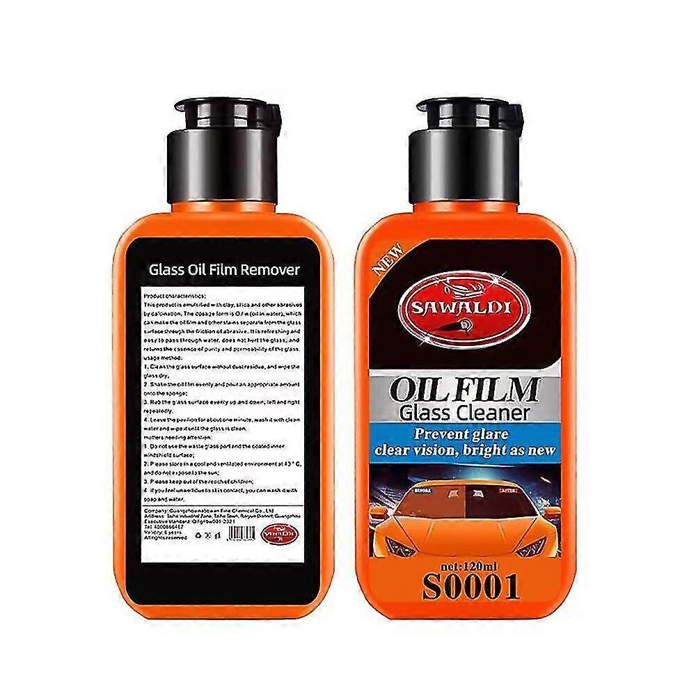 25-26 Car Cleaner Glass Oil Film Remover, Car Windshield Oil Film Cleaner 120ml