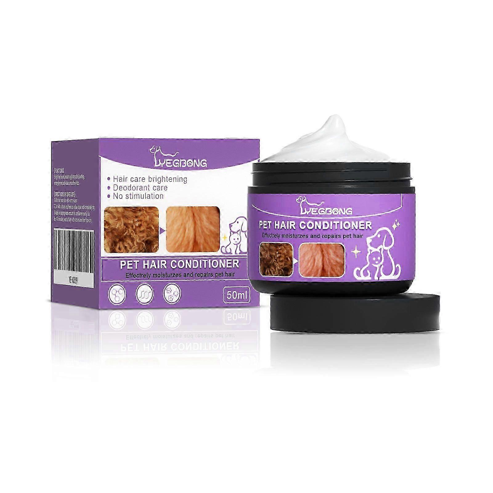 Pet Hair Conditioner - Fluffy, Soft, Anti-Knot & Anti-Static Formula for Shiny, Healthy, Long-Lasting Fragrance - Easy Application for Grooming & Tang