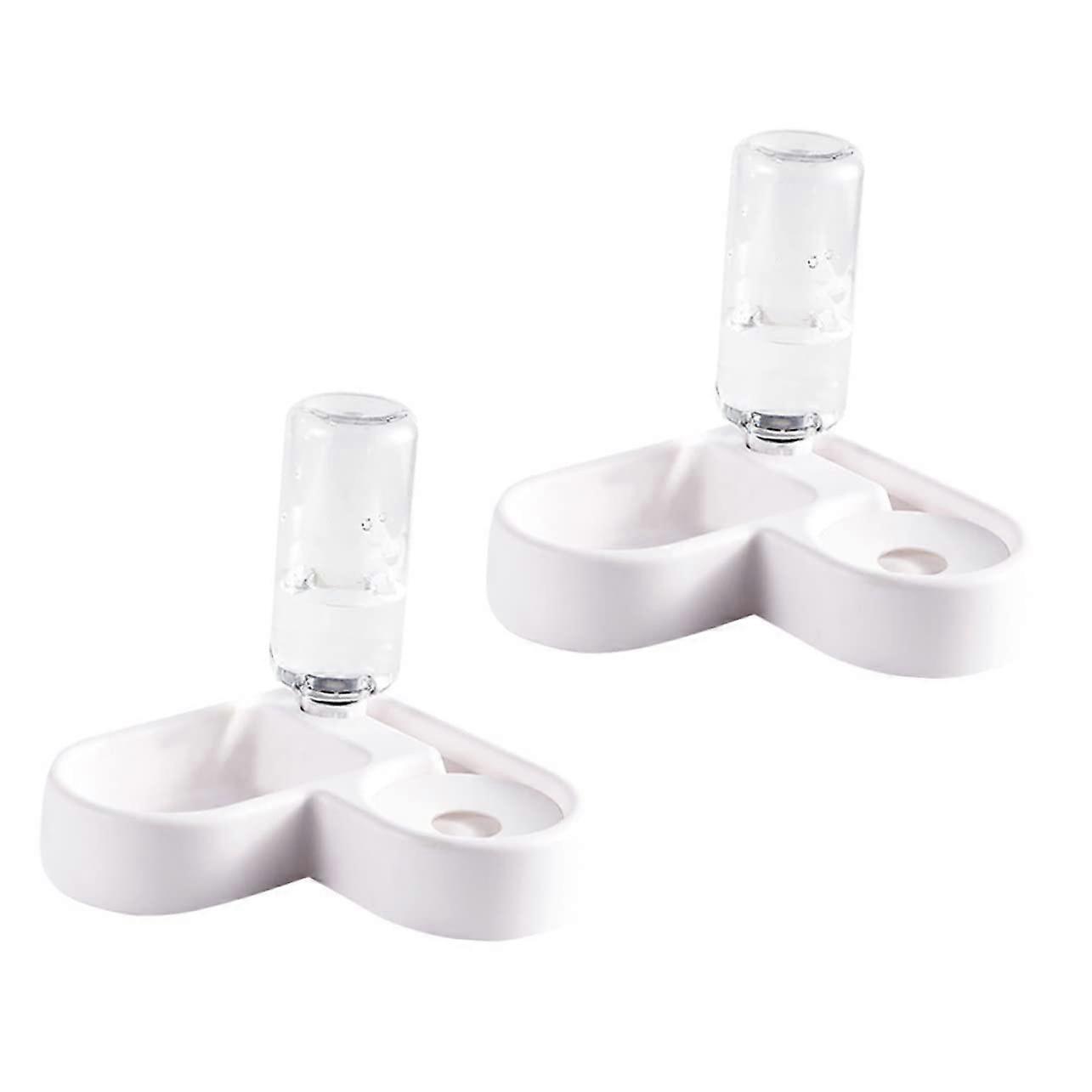 Automatic Pet Water Feeder Bowls 2 Pcs For Small And Medium Dogs And Cats Double Feeding Tool Keeps Clean Water