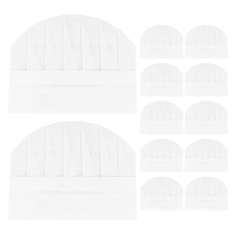 12pcs Kids Paper Chef Hats Role Play White Chef Caps Small Single Use Chef Hats