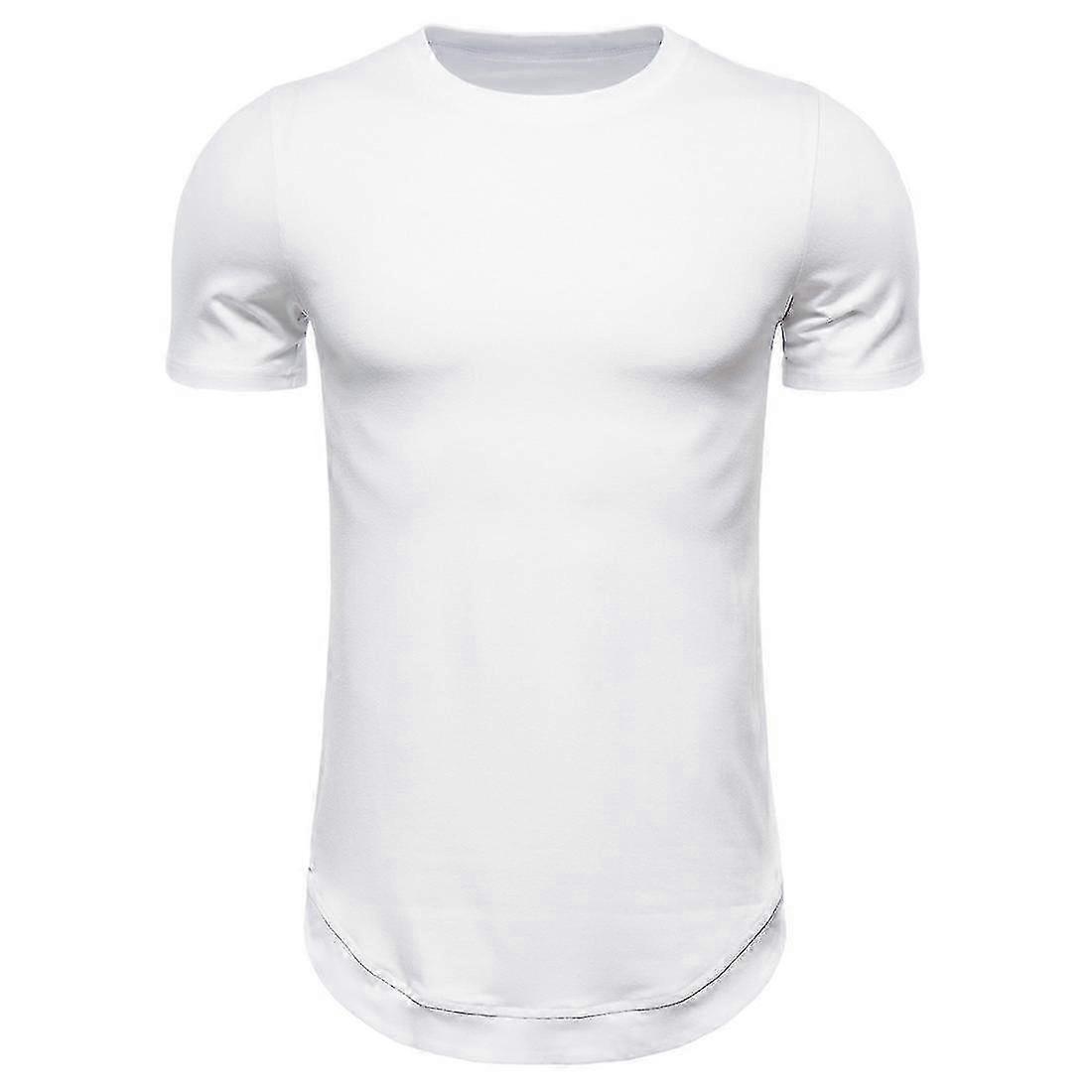 Men Plain Short Sleeve Slim Fit T-shirt