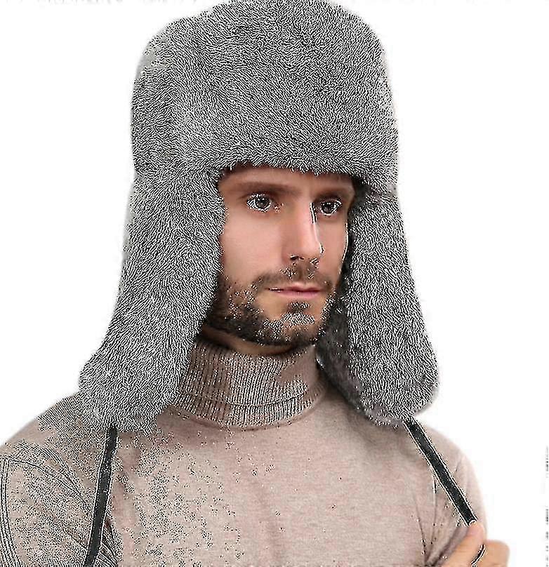 Russian Winter Hat with Ear Flaps for Men