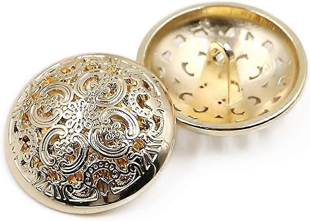 مجموعة من 10 نمط ريترو Openwork معطف معدني أو أزرار دعوى، أسود، 28mm
