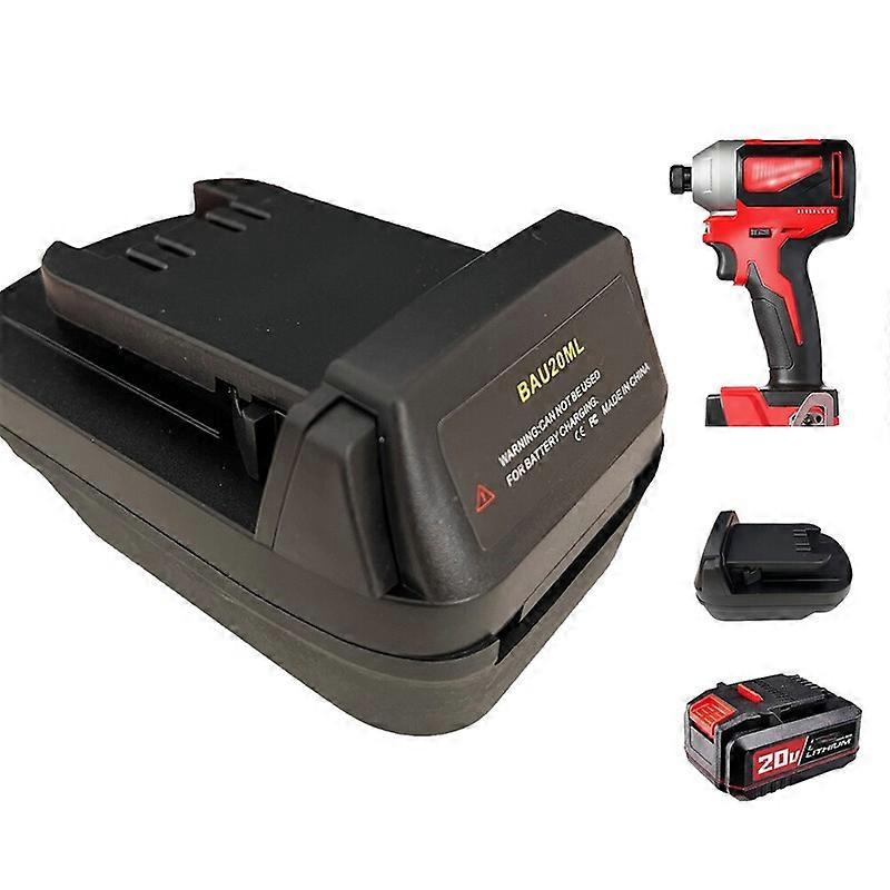Adapter For Bauer 20v Li-ion Battery Convert to for Milwaukee 18v Cordless Tools
