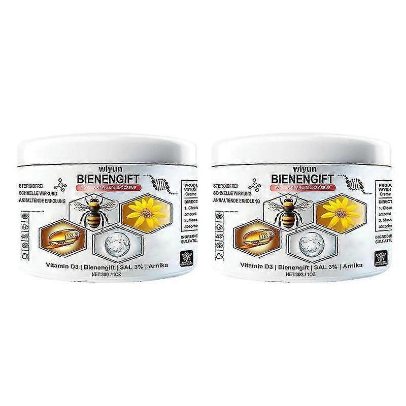 Crème anti-démangeaisons au venin d'abeille pour le psoriasis, adaptée à tous les types de peau (3 x 5 pièces).