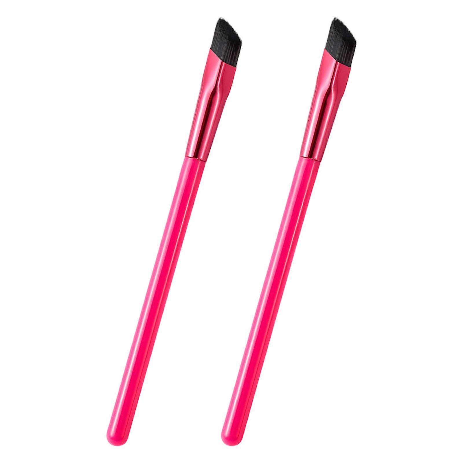 2Pcs Angled Eyebrow Makeup Brushes 2 Ended Applicator for Defined Brows and Eyeliners Gentle on Skin Travel Friendly Design Multicolor
