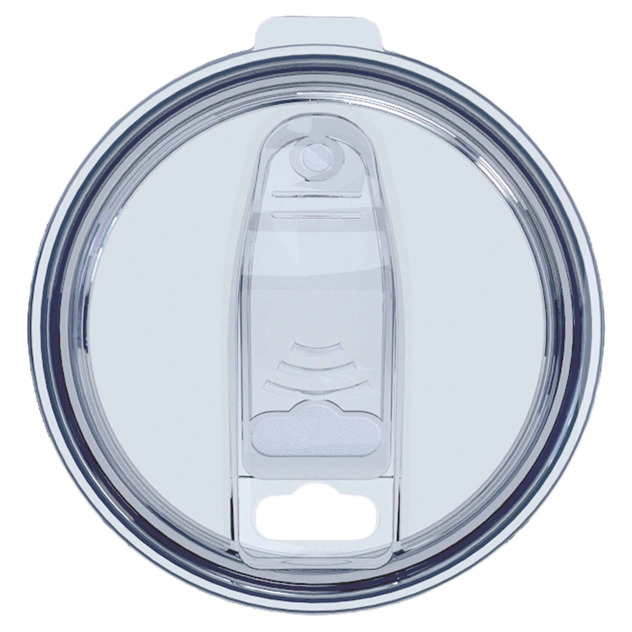 30 oz Tumbler Lid with Sliding Splash Proof Closure and Straw Friendly Design, White