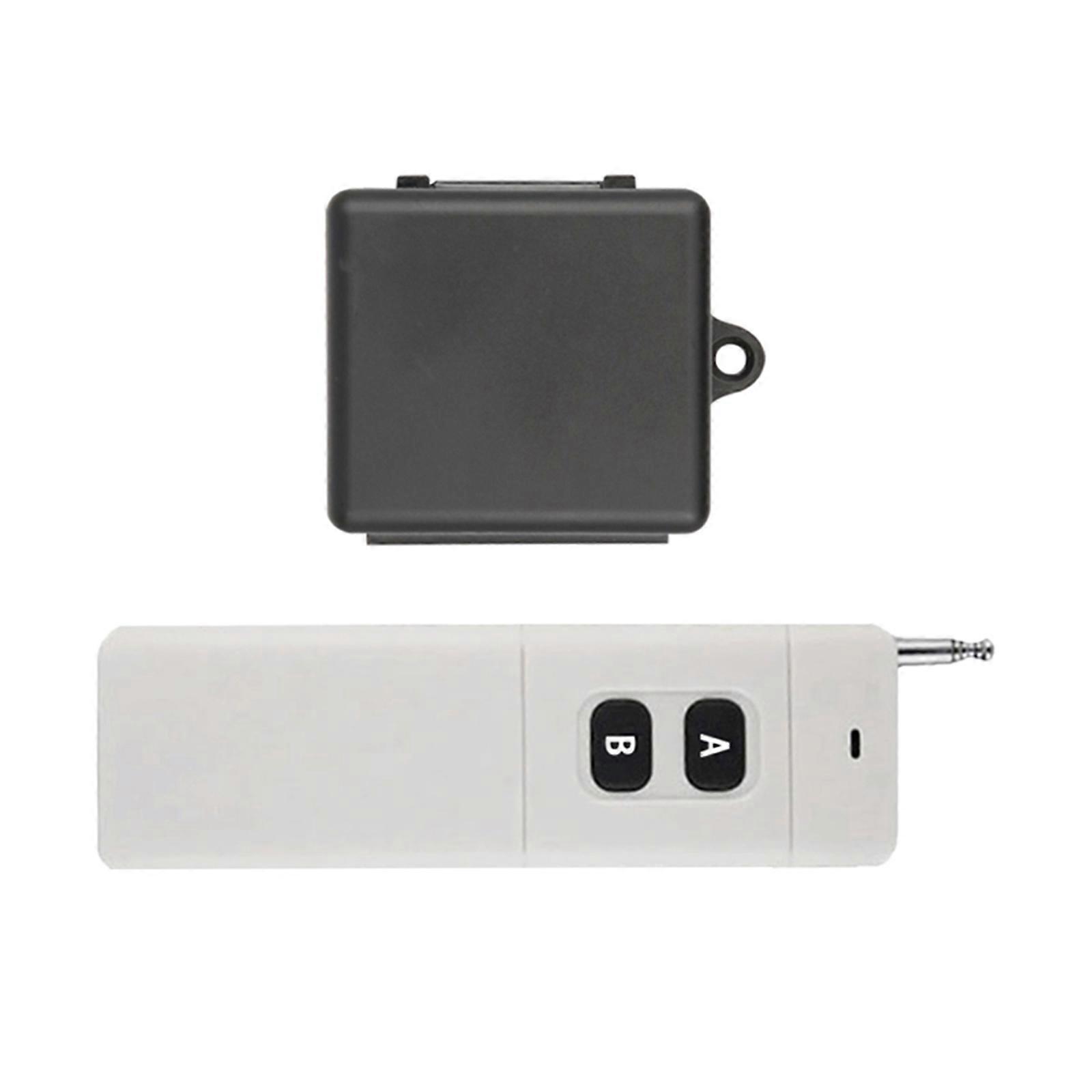 433Mhz/315Mhz DC12V 1CH Universal Wireless Remote Control Switches Receiver Module & Transmitter 2-Key for LED Light  black shell