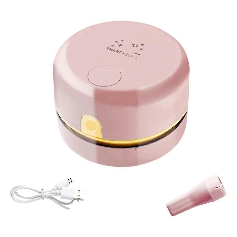 Rechargeable Table Dust Sweeper,Handheld Dust Cleaner Table-Pink