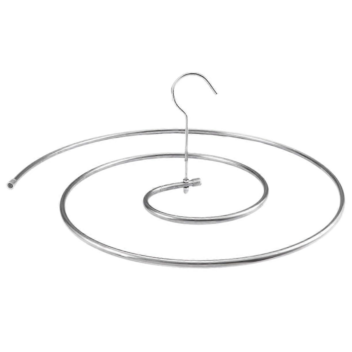 Spiral Stainless Steel Blanket Hanger with Rounded Edges SpaceSaving Rack for Quilts Scarves Clothes Indoor