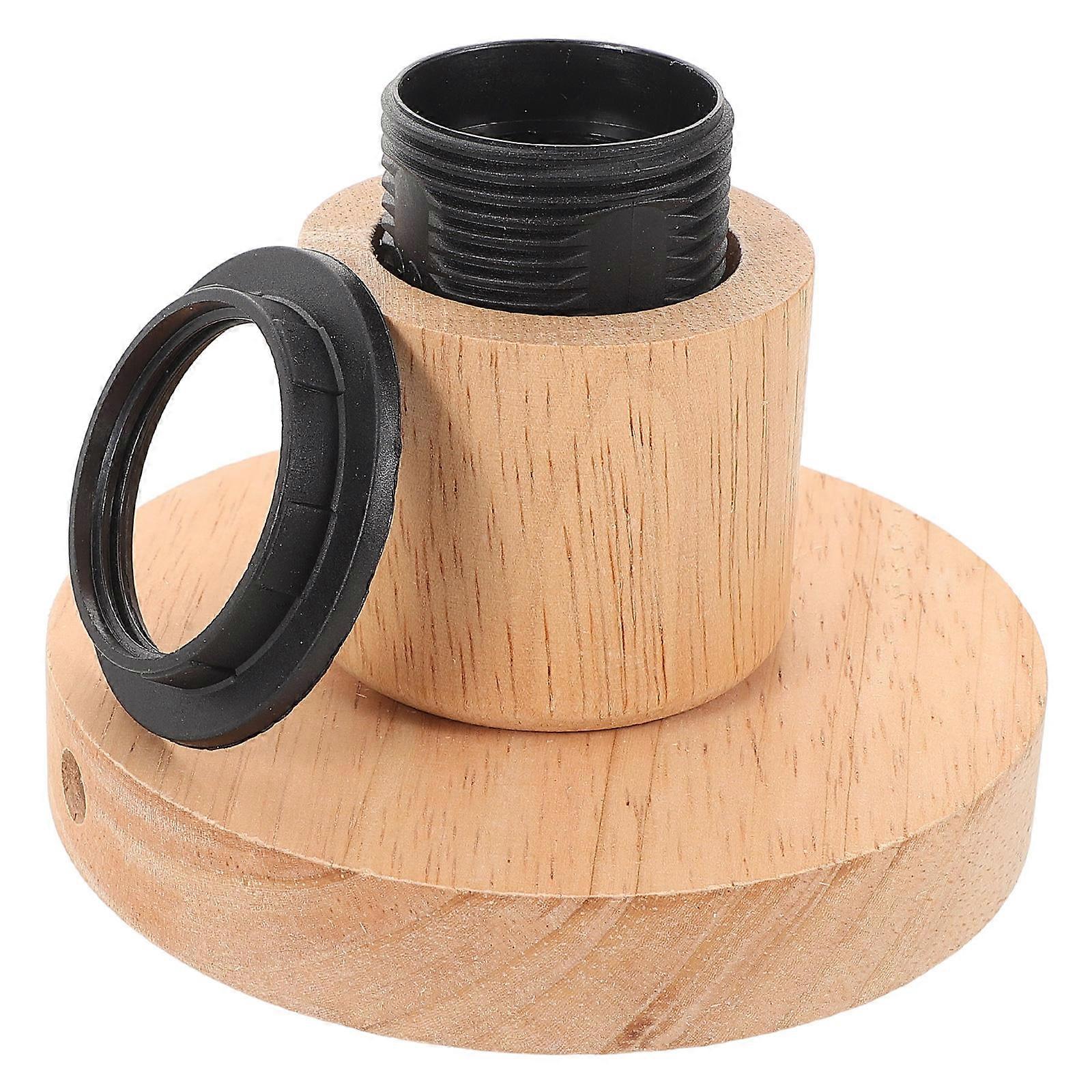 E27 Light Socket Wooden Ceiling Light Base for DIY Pendant Lamp 3Pcs