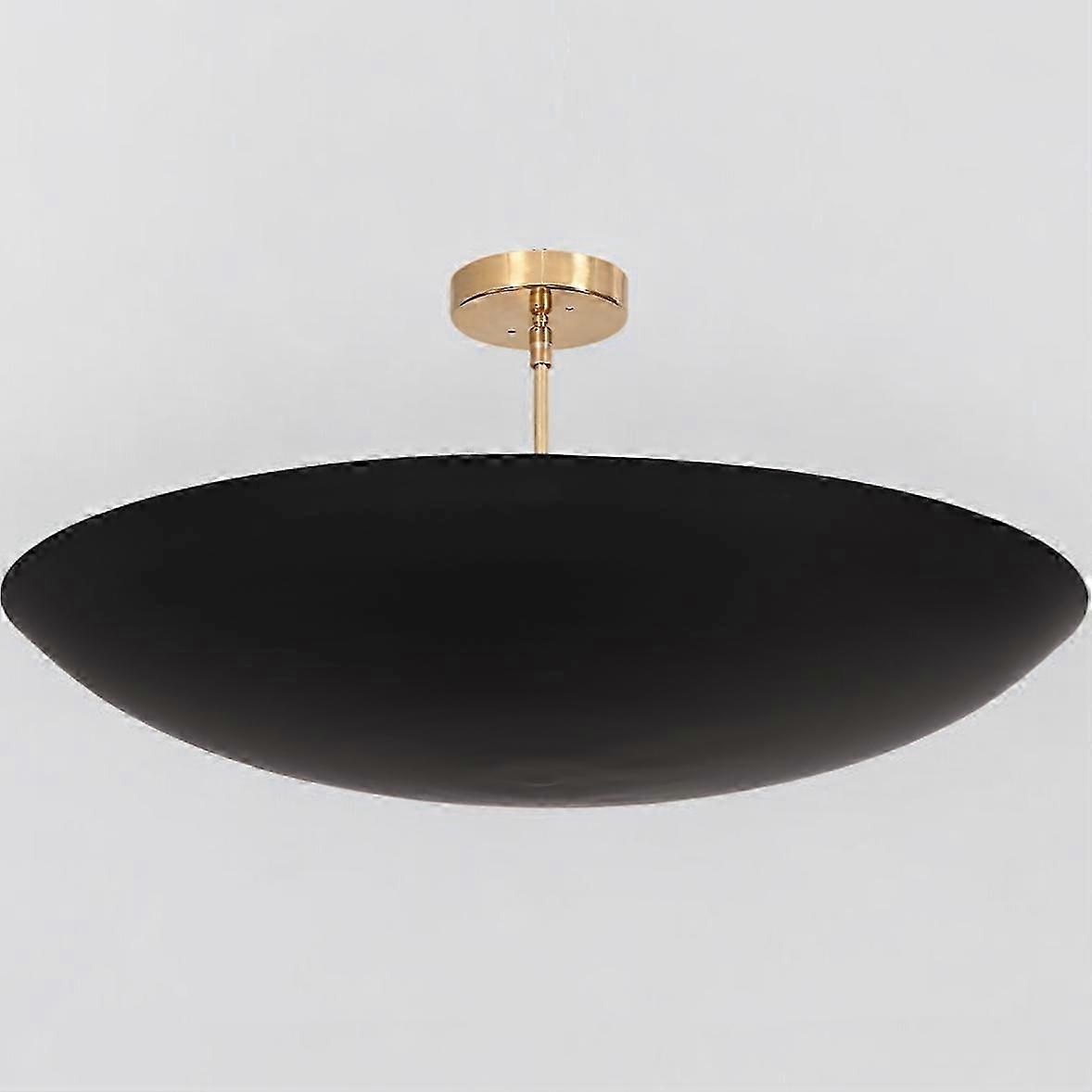 6-Light Flush Mount Pendant With Raw Brass Mid-century Sputnik Flair