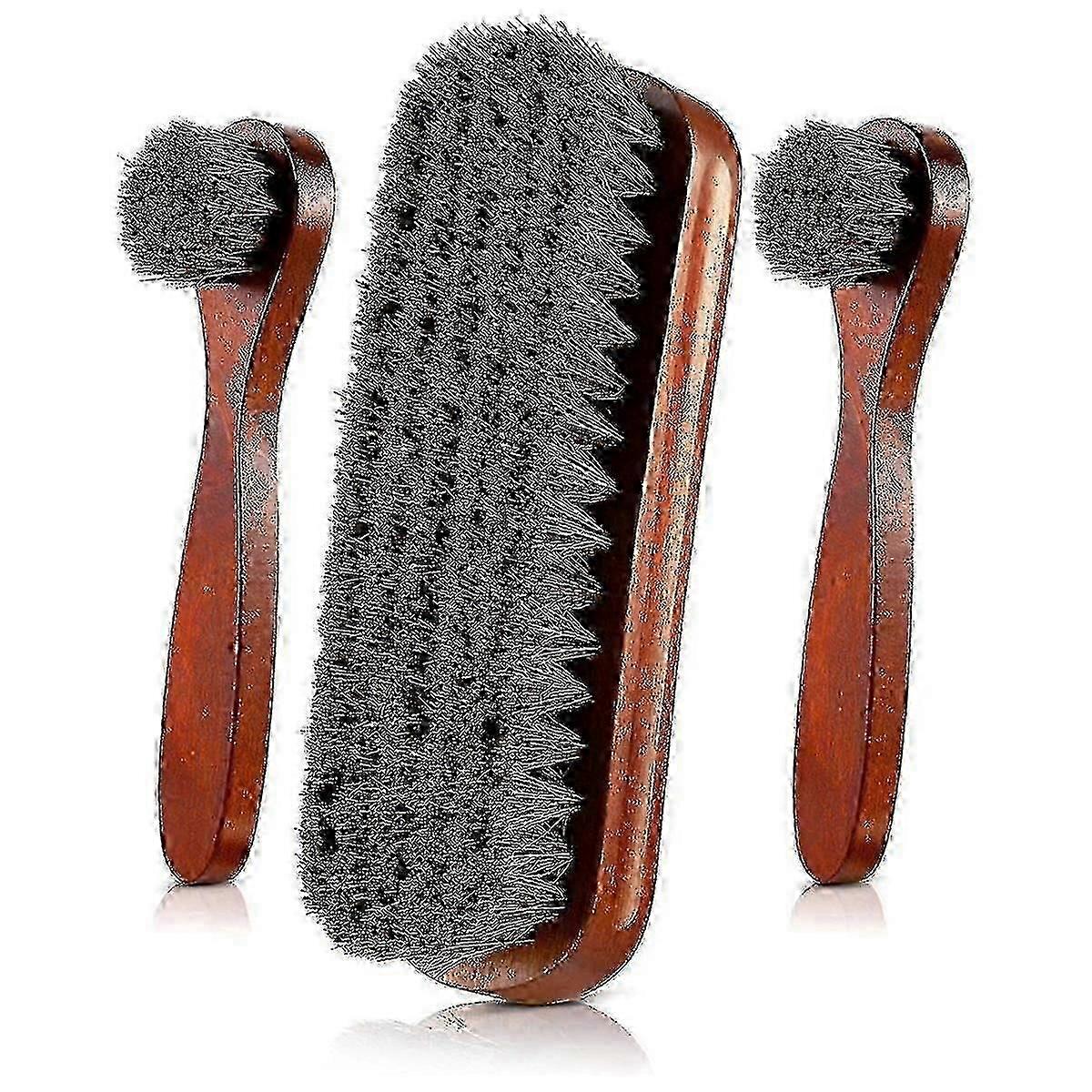 3 stycken tagel skor polish borstar kit läder skor kängvård clean polish daubers applikatorer - Xss_m24