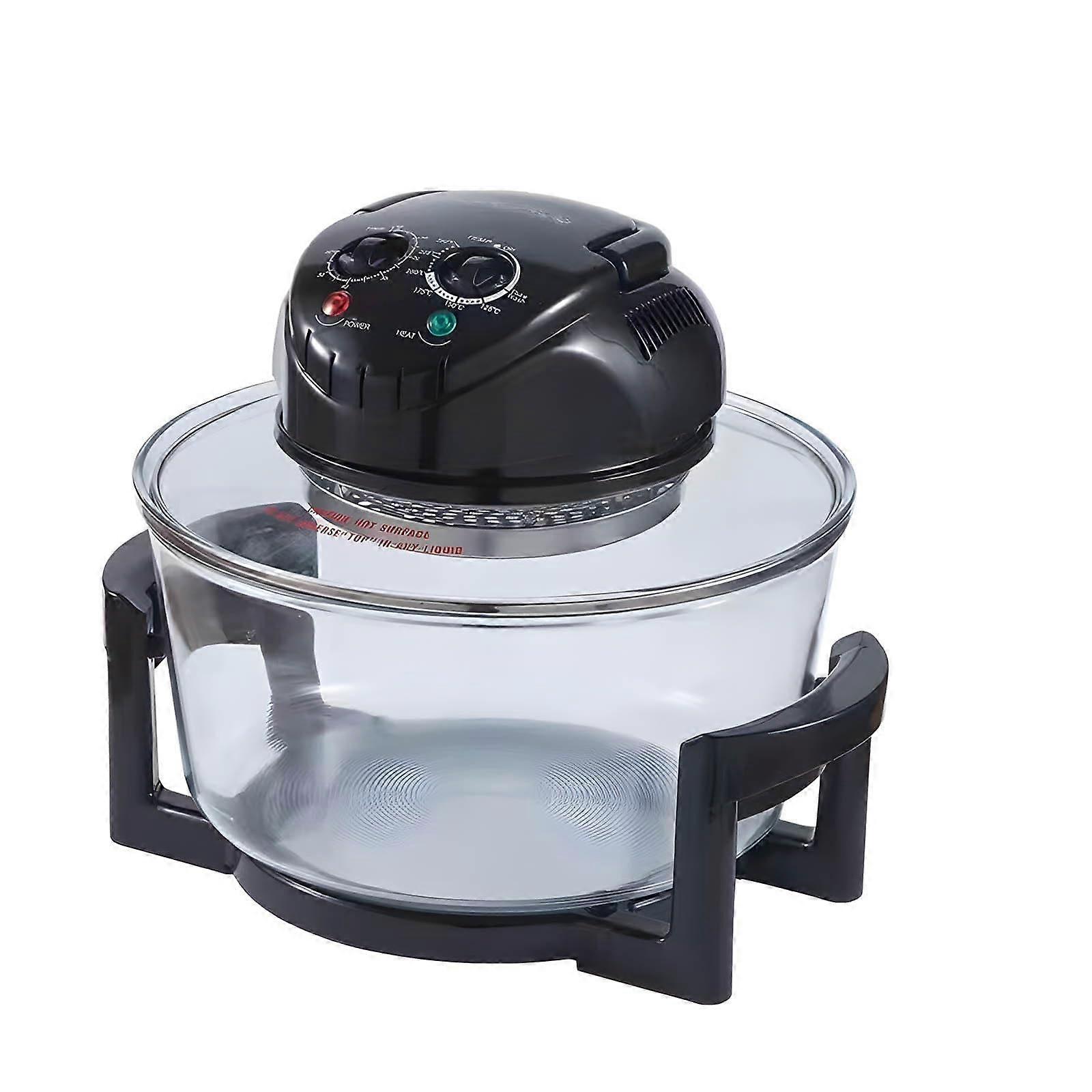 Extra Large Glass Air Fryer Oven with Timer, Multifunction Countertop Convection Oven, Black