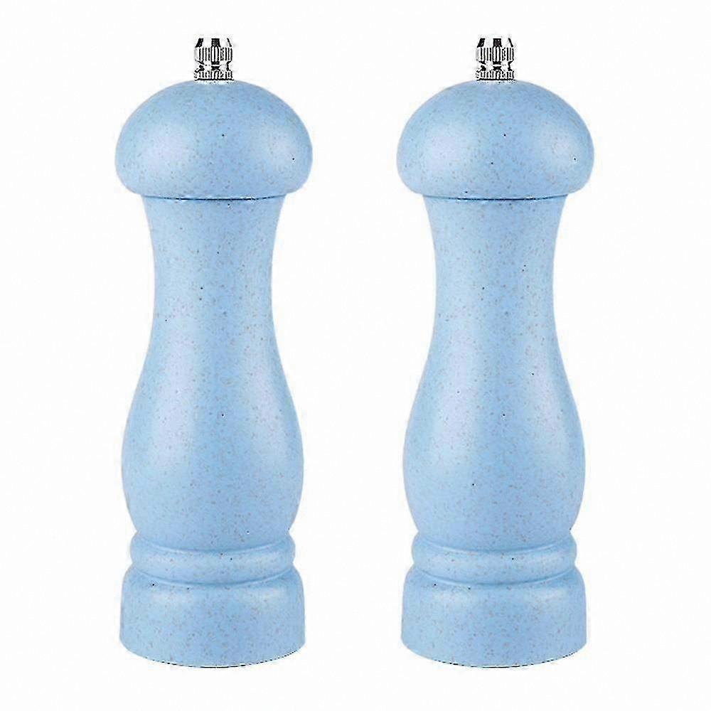 Premium Oak Salt and Pepper Mill with Adjustable Grind Settings and Refillable Design