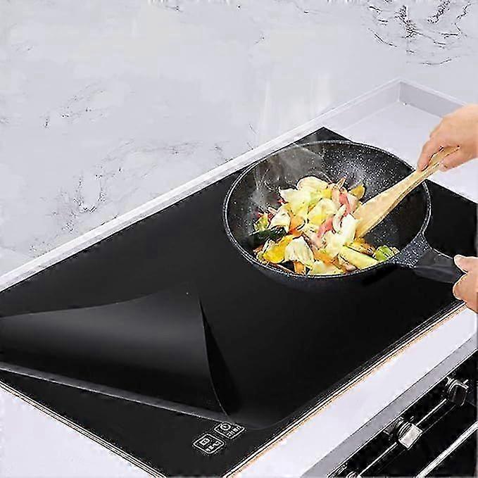 Induction cooker protection mat 52x78cm, induction cooker non-slip silicone mat, suitable for induction cooker reusable protection mat silicone mat