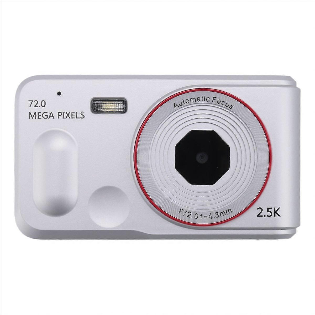 Digital Camera 16x Digtal Zoom Auto Focus 2.5K HD 72MP Silver