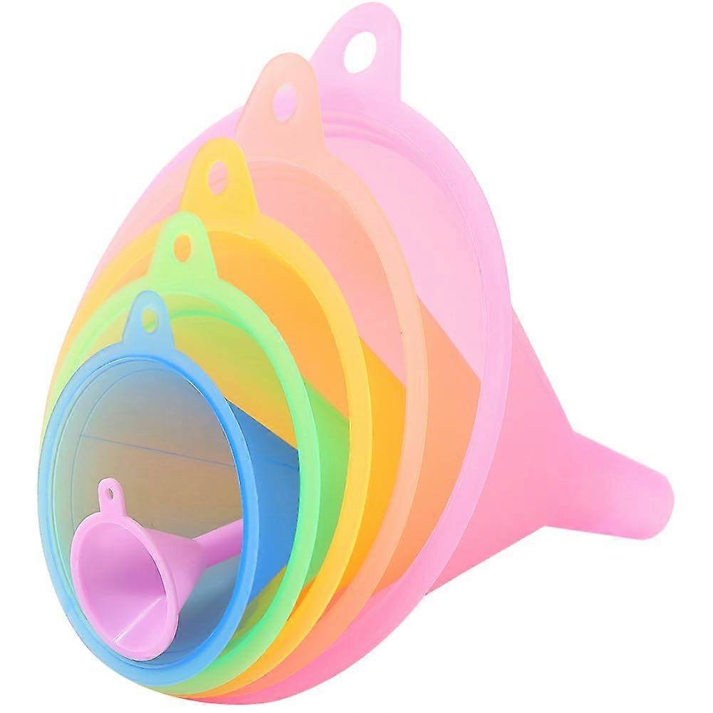 Plastic Funnel Set 6 Sizes Color Coded Multi Size Funnels for Kitchen Cosmetics Liquid Powder Transfer