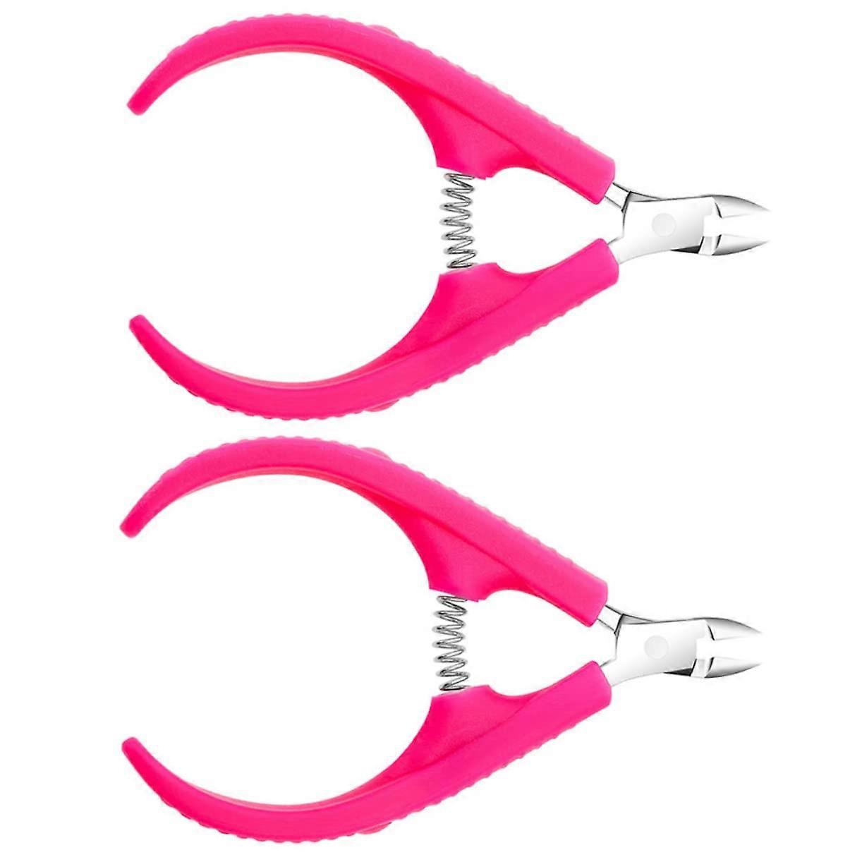 2pcs Stainless Steel Cuticle Nipper and Scissors with Precision Blades for Salon or Home Manicure