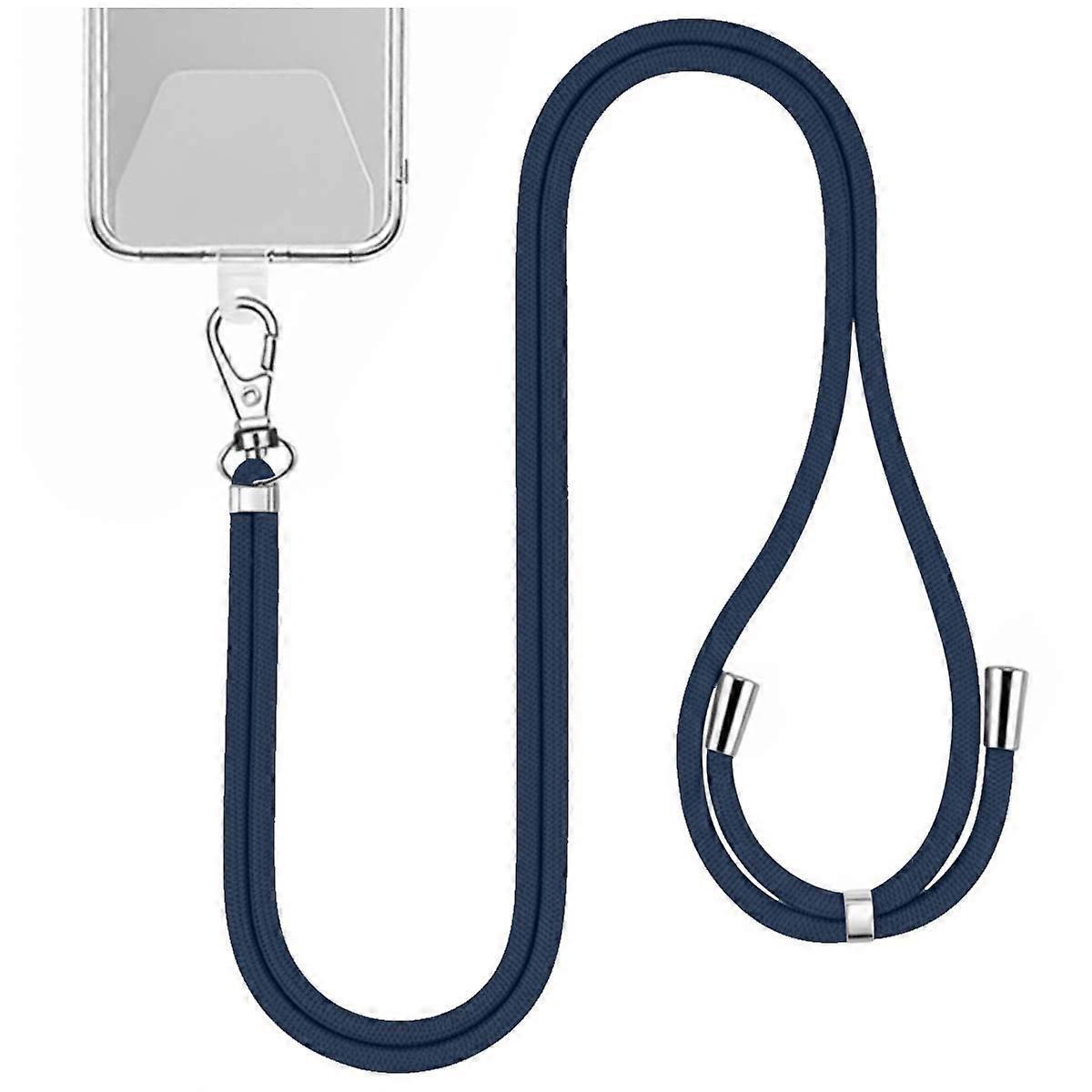 150cm Nylon Neck Strap for Smartphone with Universal Mount, Navy Blue
