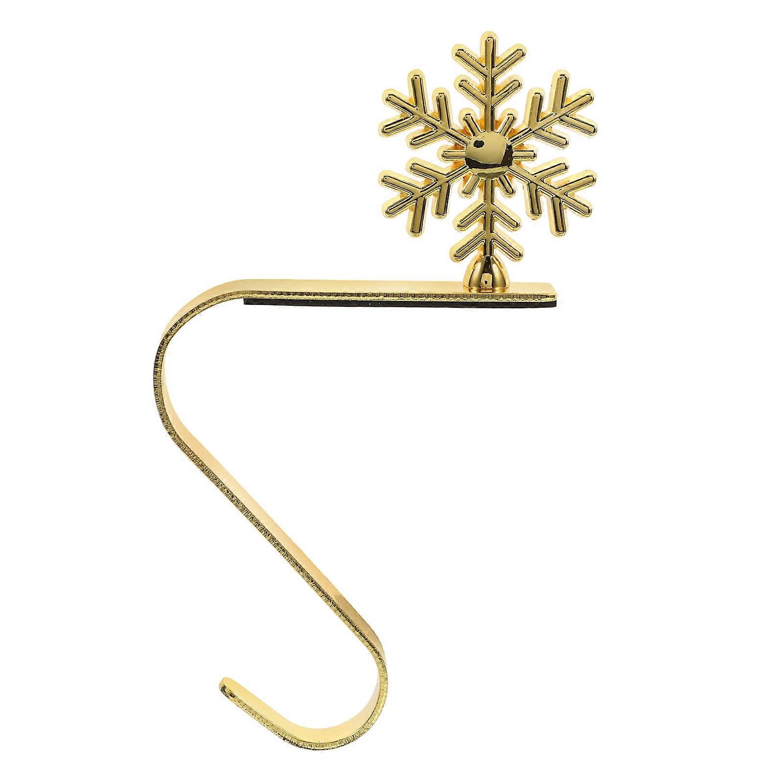 Christmas Stocking Holder Snowflake Hook for Iron Gold