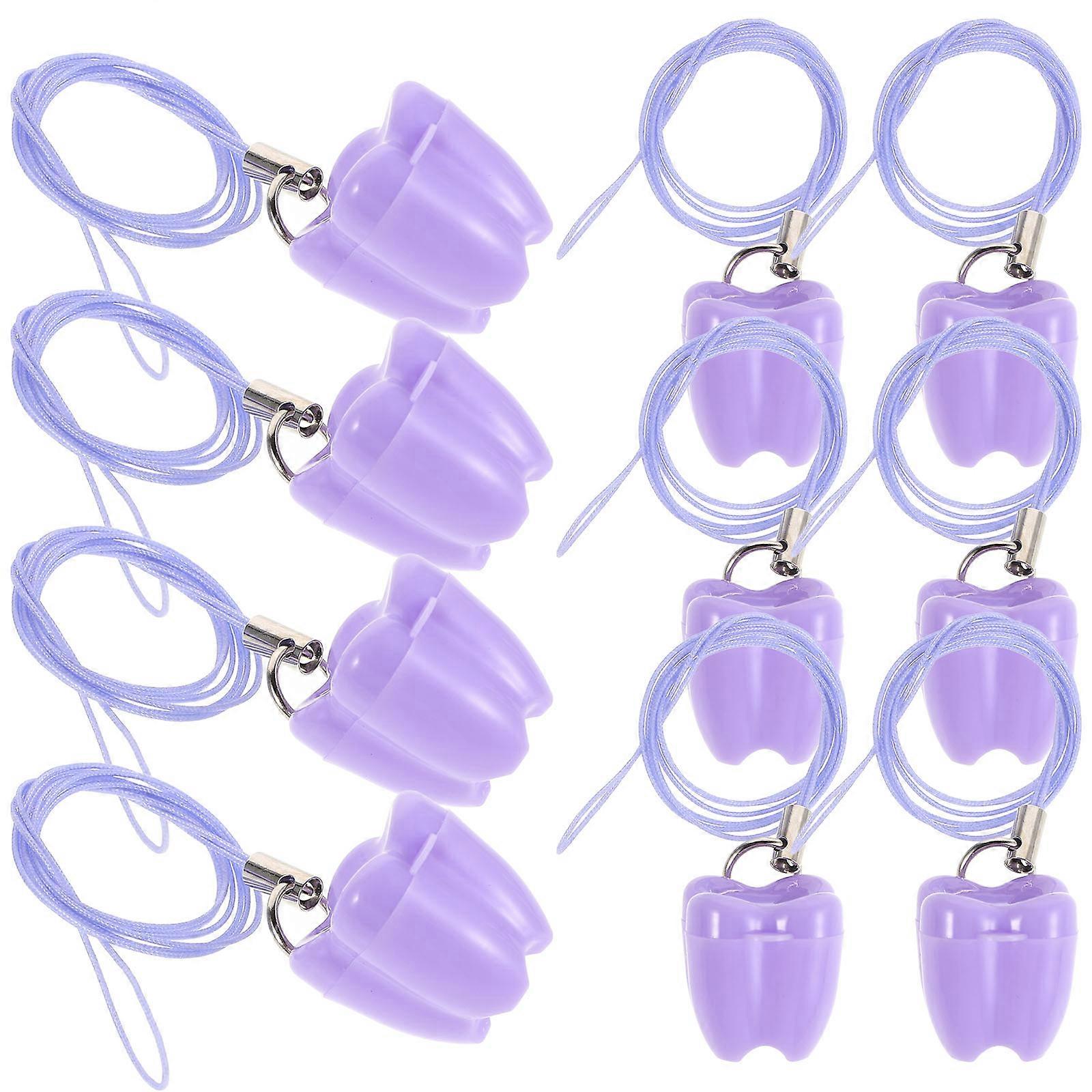 Baby Tooth Keepsake Box for Storage with 10Pcs Durable Purple Mini Boxes