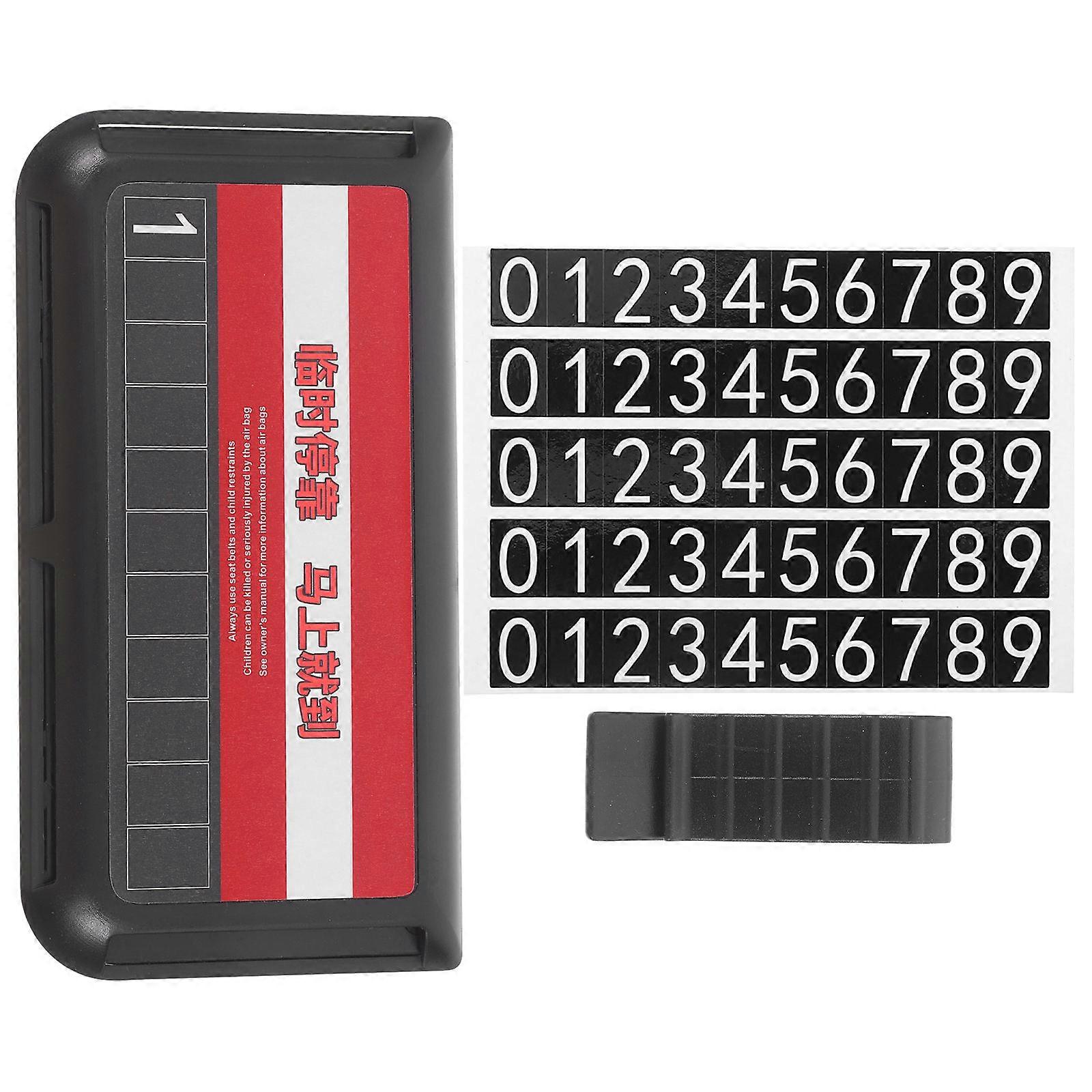 Car Visor Organizer for Temporary Parking Black ABS