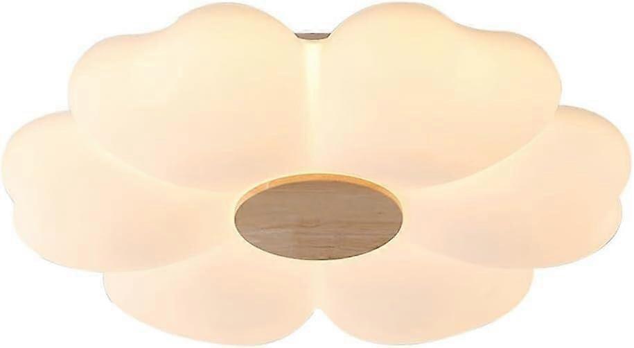 LED Ceiling Light Flower Shape Modern Flush Mount Lamp with 3Color Modes for Living Room