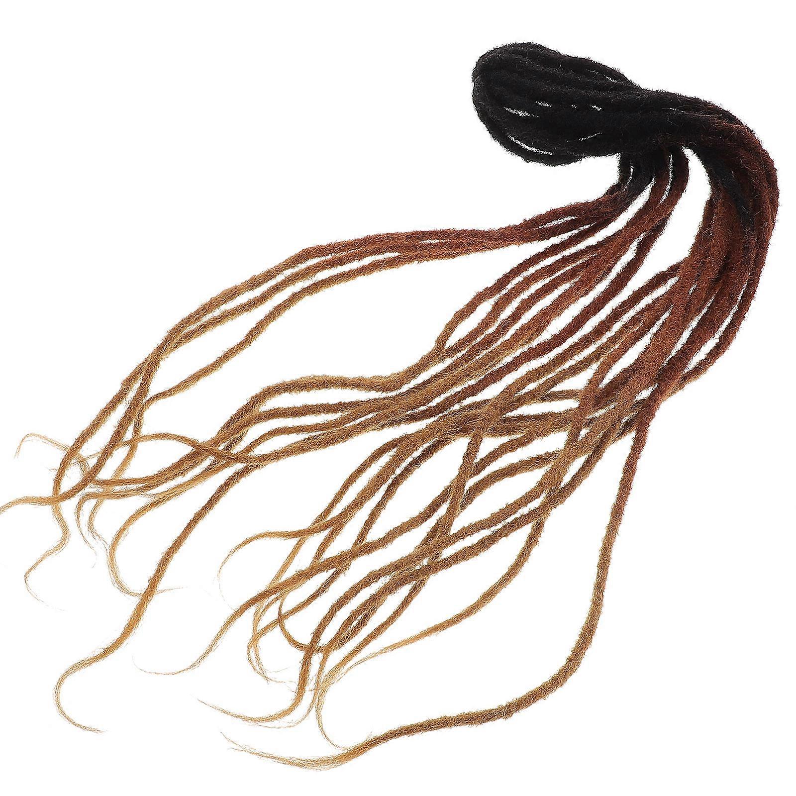 Coffee Colored Dreadlock Extensions Braids for Decoration 10Pcs Set