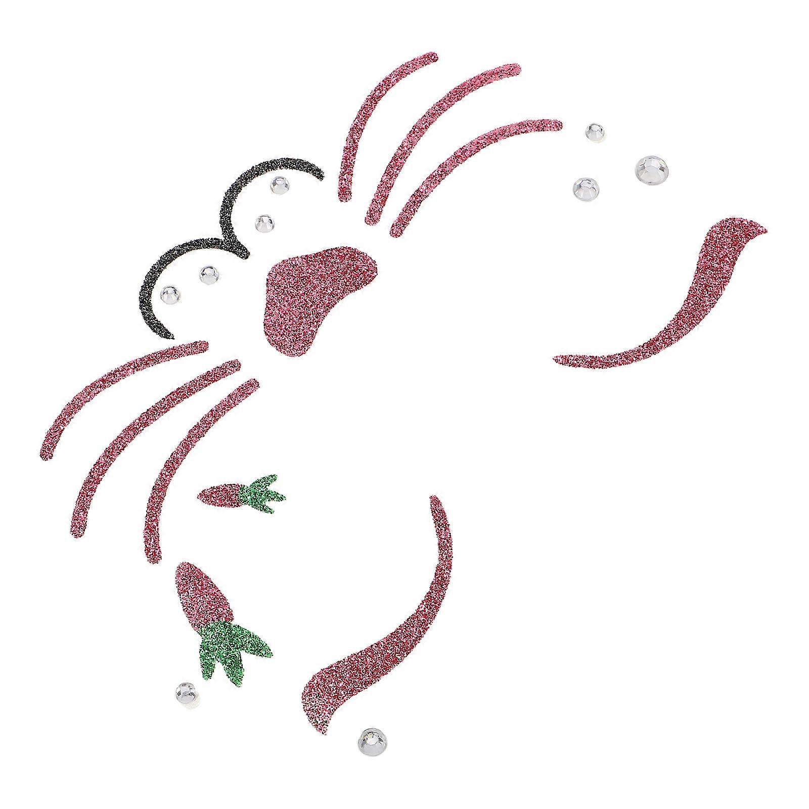 Multi Color Bunny Face Stickers for Decoration PVC Temporary Decals