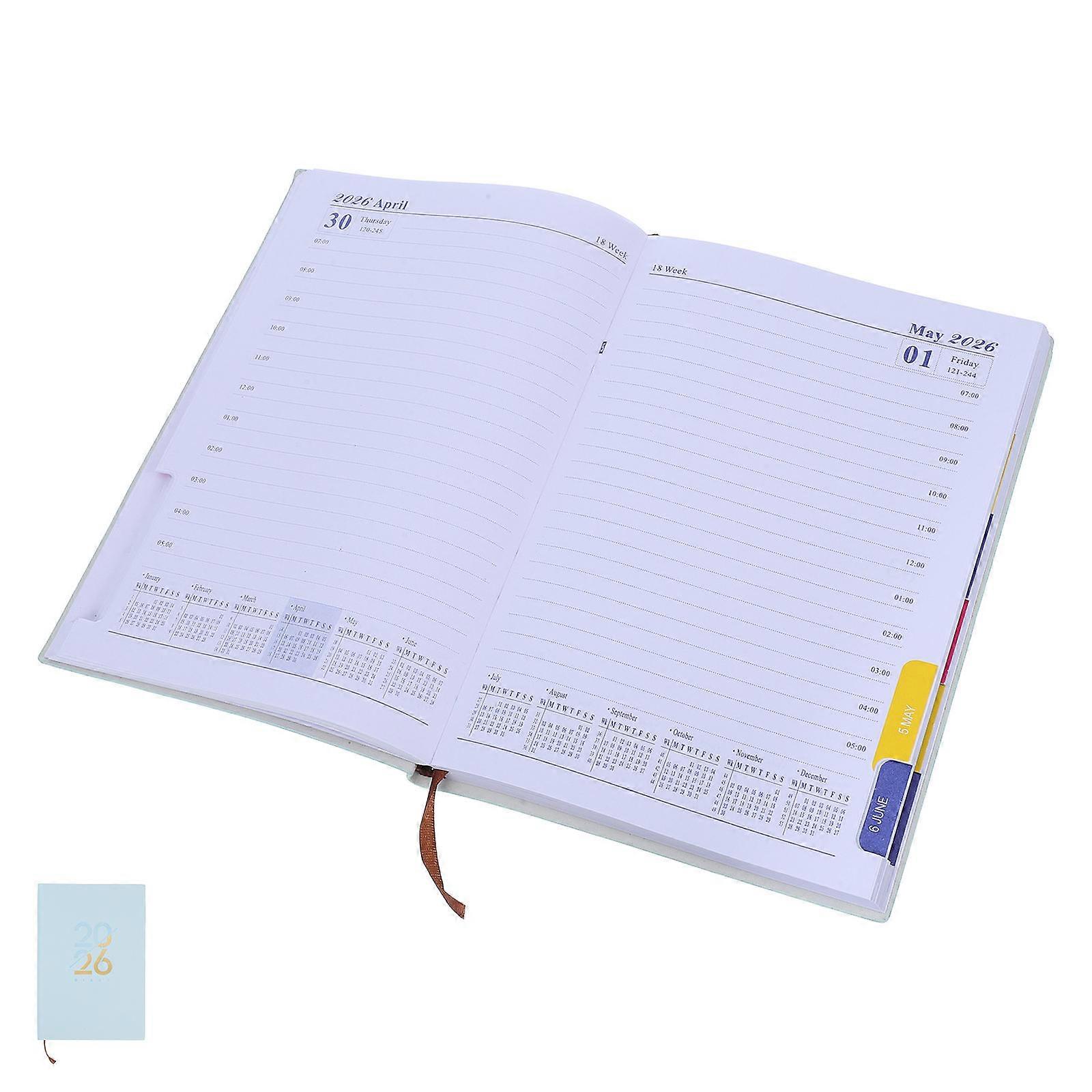2026 Daily Planner A5 Size Faux Notebook for Scheduling