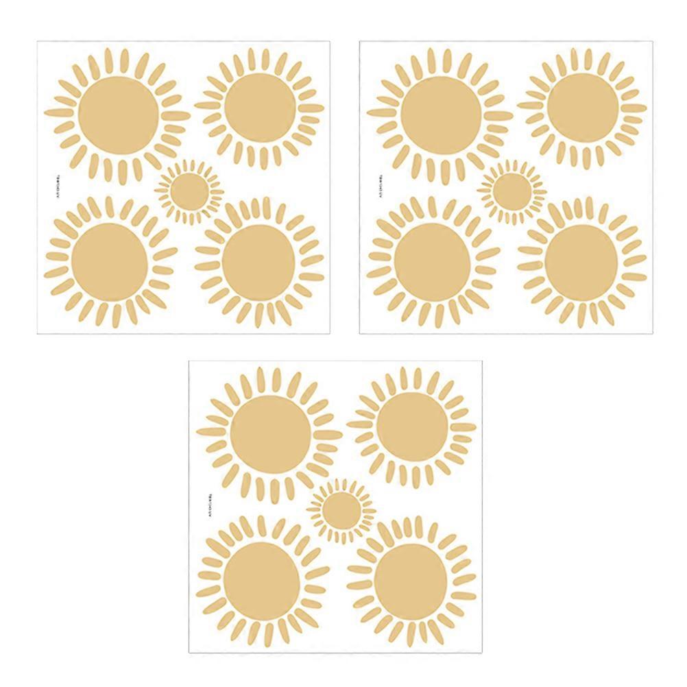 Bohemian Sun Wall Decals Self-Adhesive Wall Stickers 15Pcs Pack