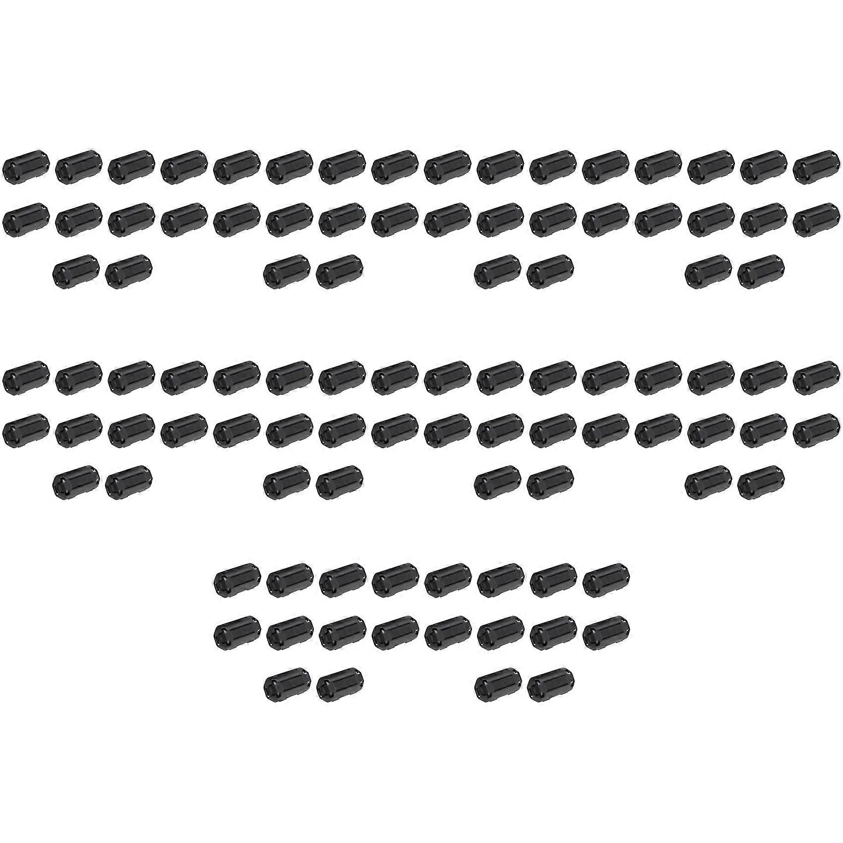 100 Pcs Movable 7mm Inner Diameter Black Ferrite Core Ring Cable Clip