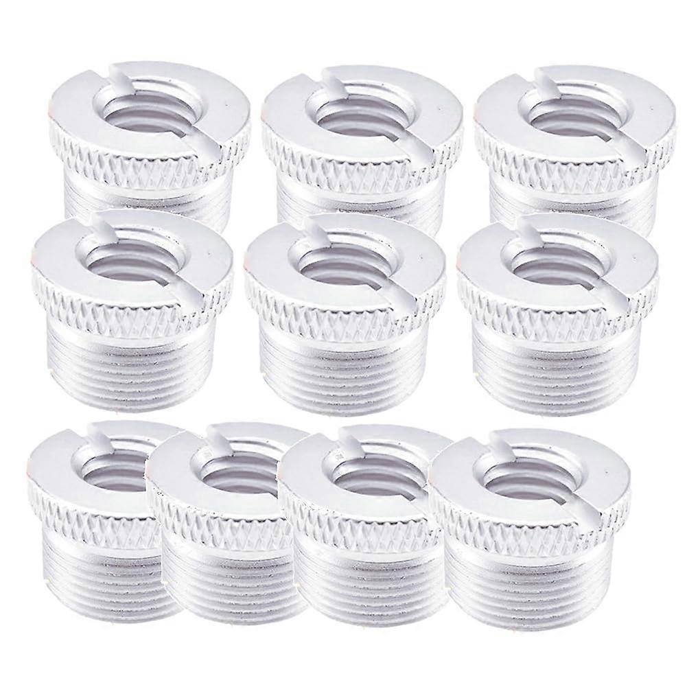 Microphone Screw Adapter 10Pack 3/8 In To 5/8 In Male Mic Thread For Stand Mount
