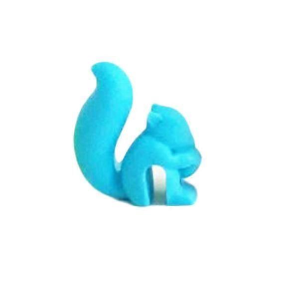 Tea Bag Holder Silicone Squirrel Design for Holding Use 5Pcs Blue