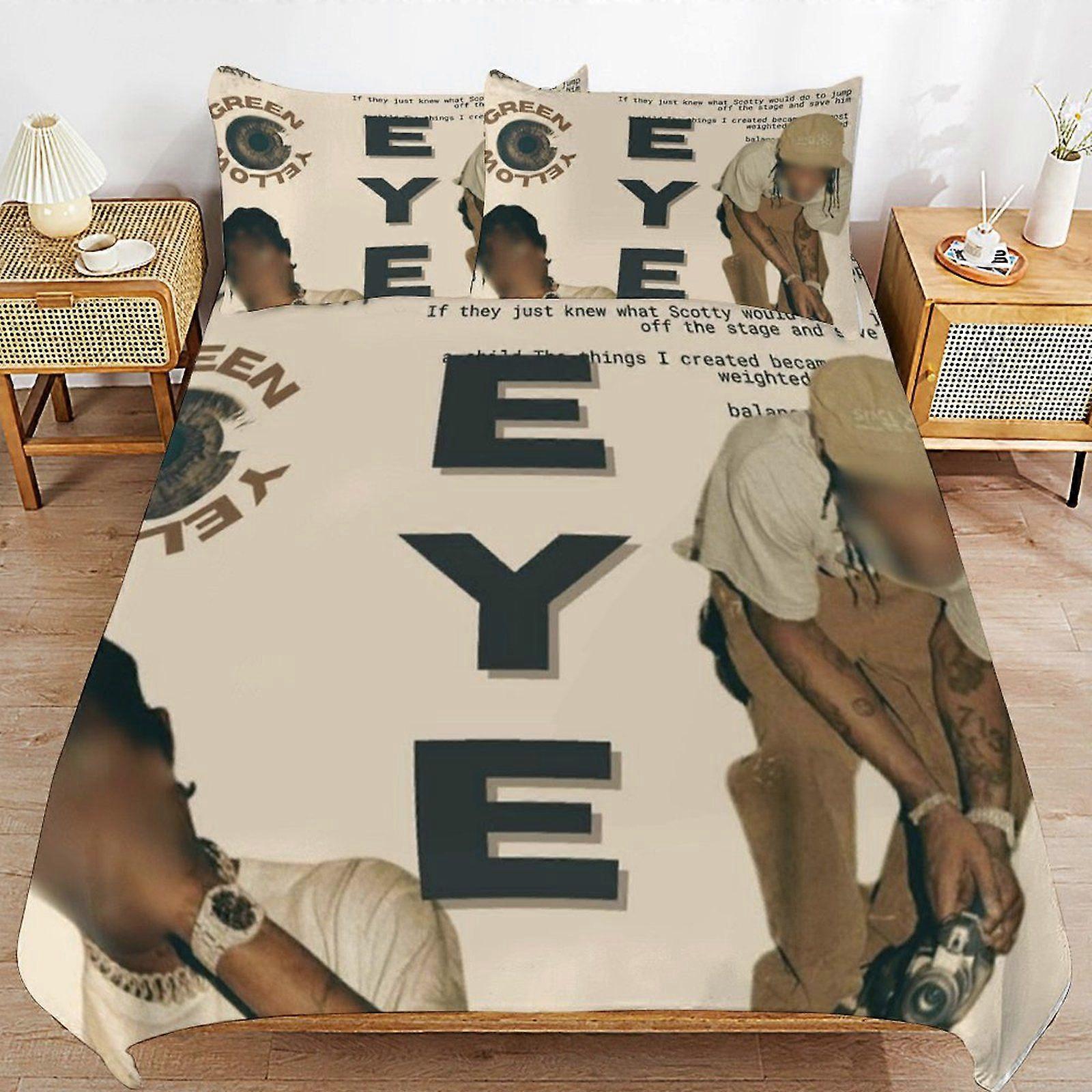 Travis Scott Gentle Touch Lättskött Maskinvänligt Mjukt Påslakanset Sovrumstillägg